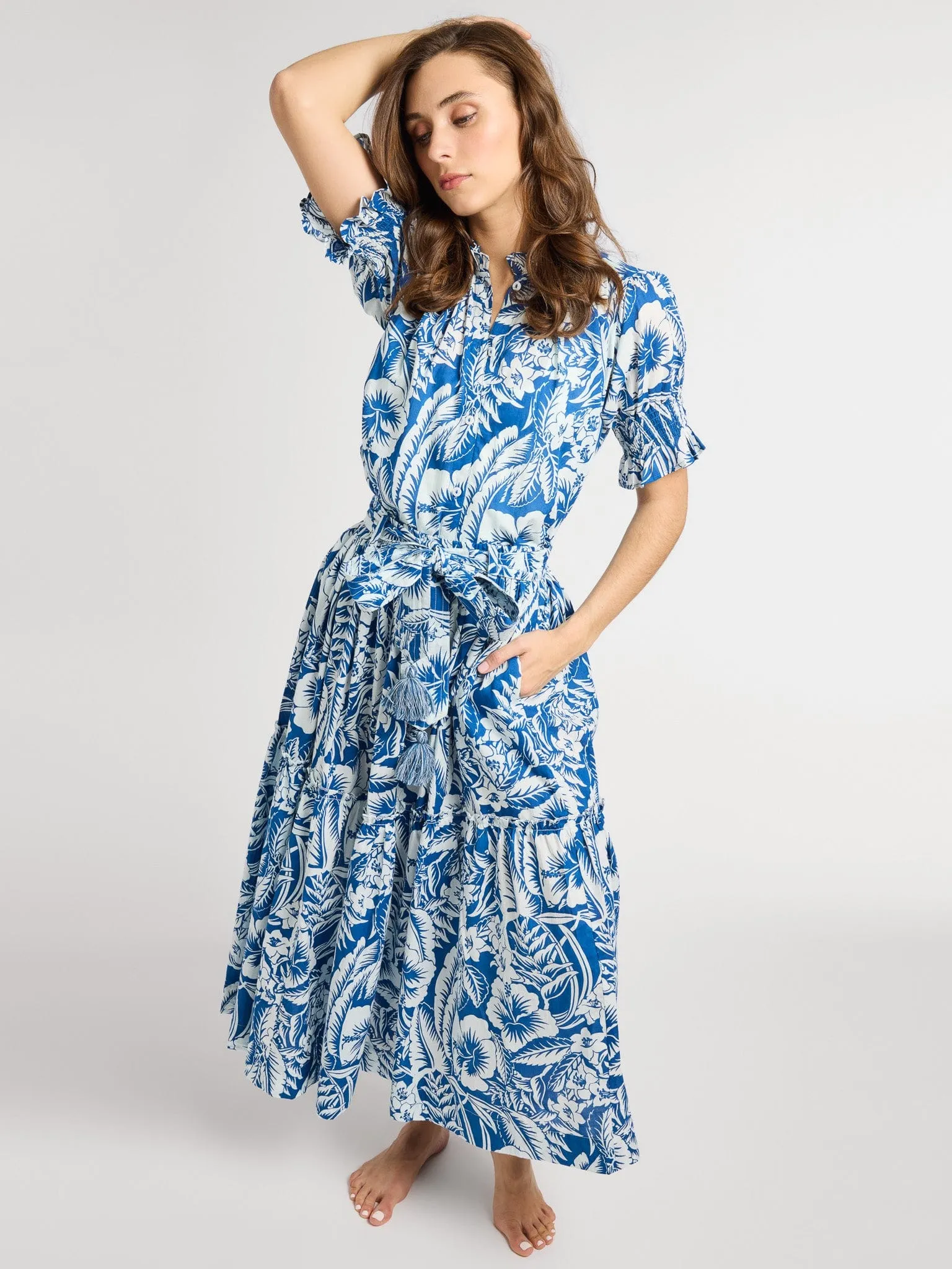 Francoise Skirt in Blue Hibiscus trendy item