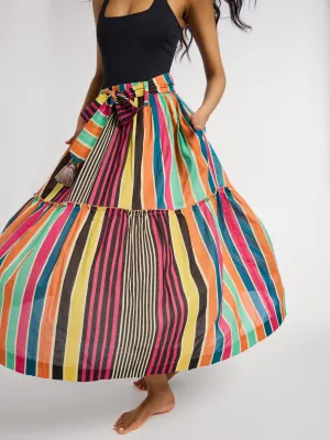 Francoise Skirt in Ibiza Stripe trend wave