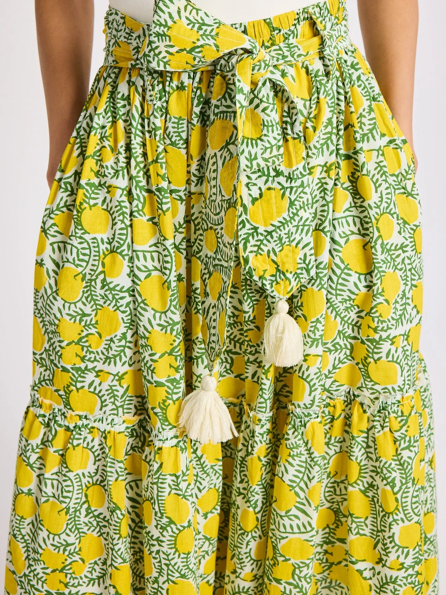 Francoise Skirt in Lemons light fabric