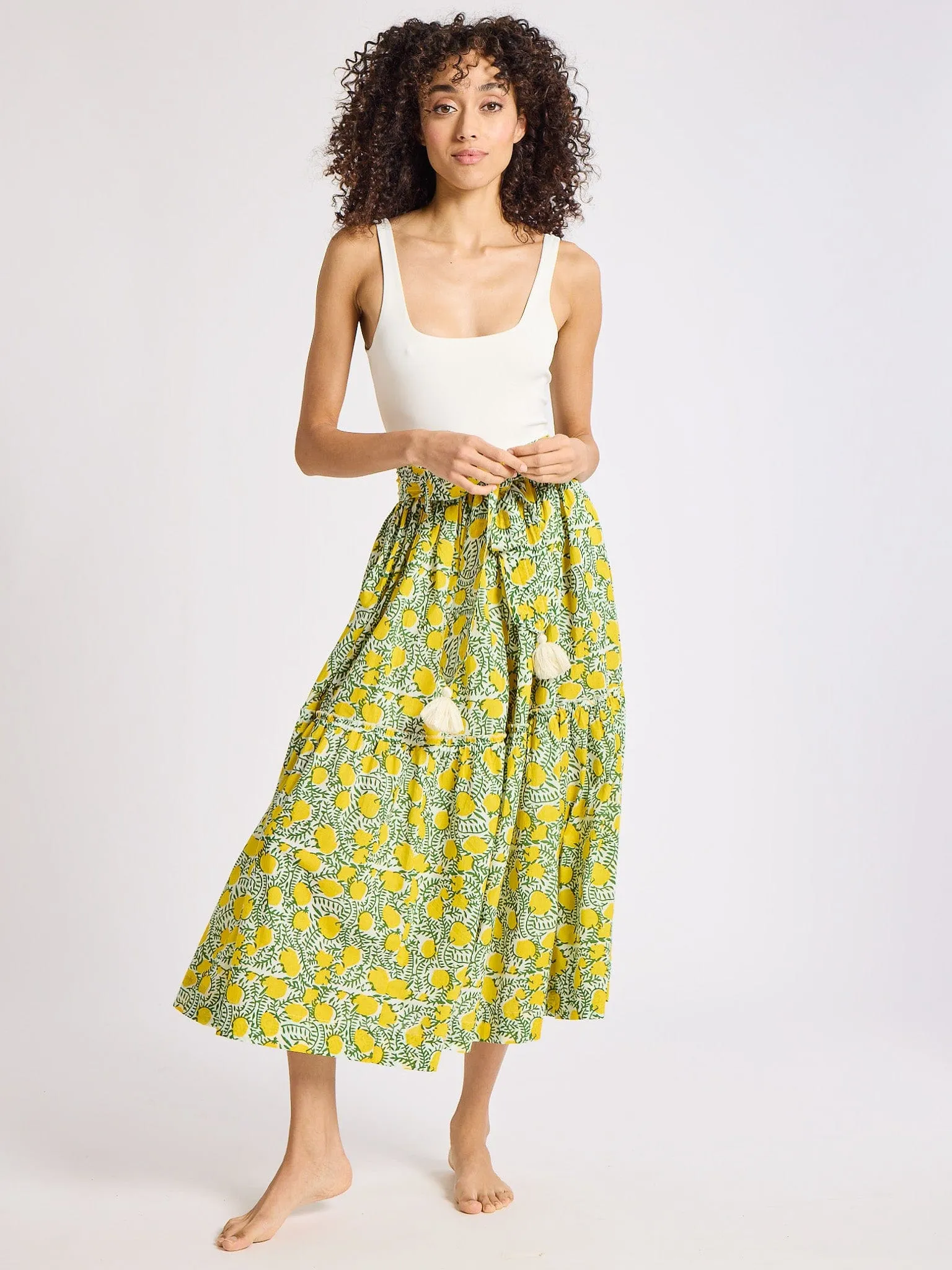 Francoise Skirt in Lemons travel gear