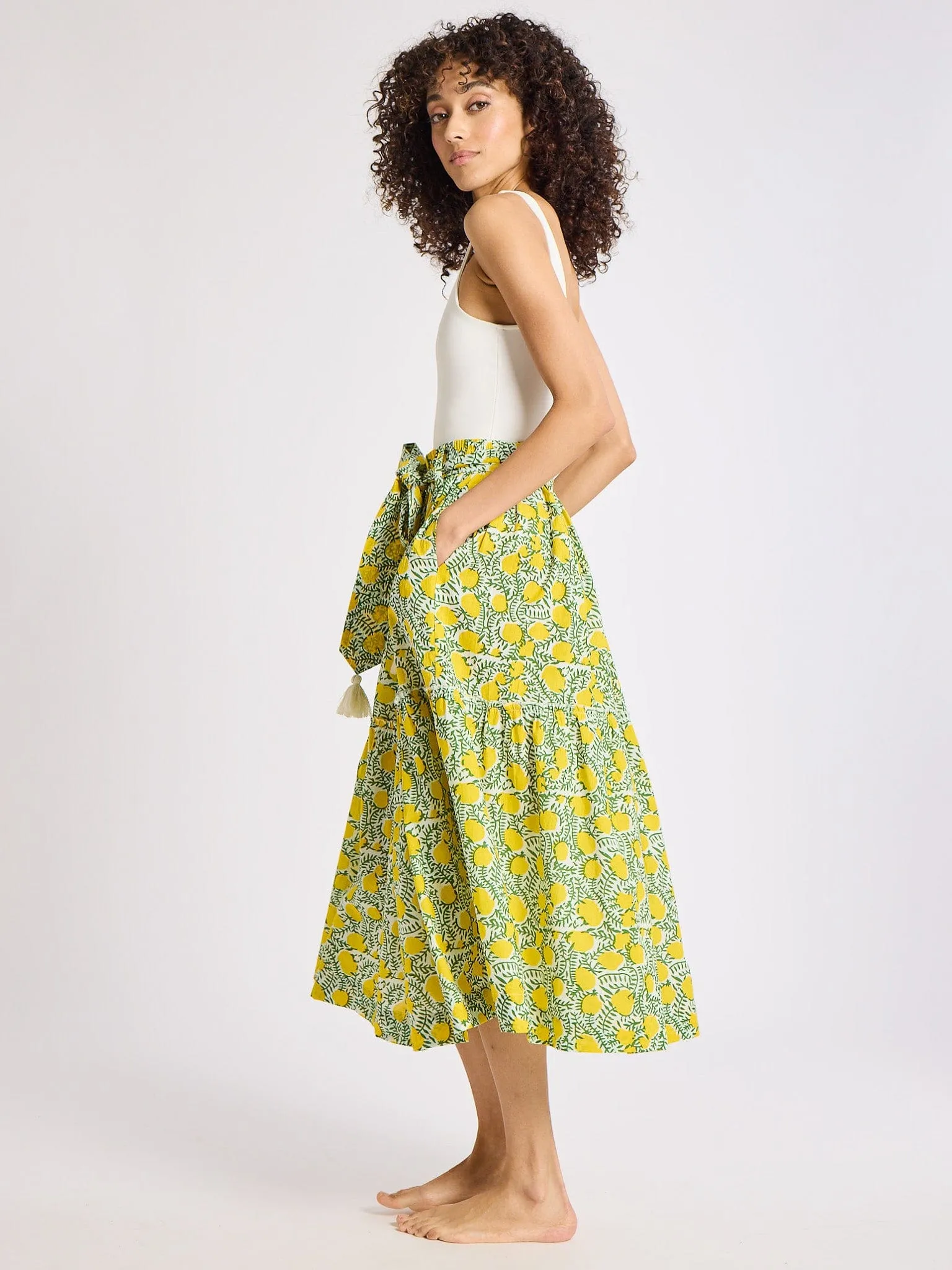 Francoise Skirt in Lemons custom made
