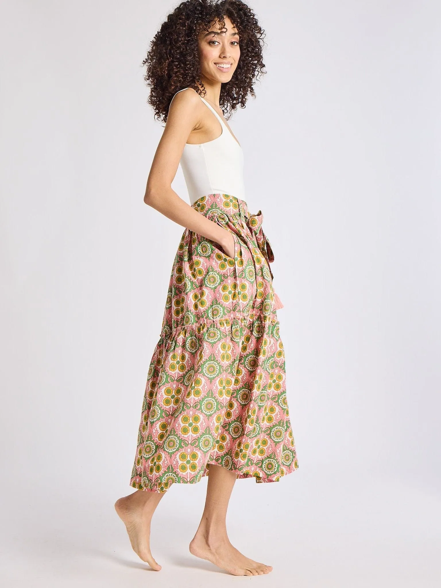 Francoise Skirt in Yucatan summer breeze