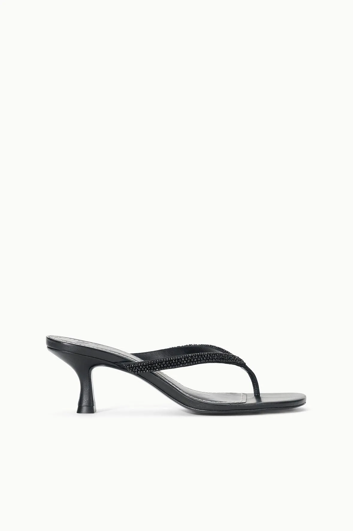 FREJA KITTEN HEEL | BLACK BEADED red carpet