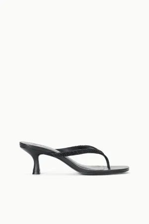 FREJA KITTEN HEEL | BLACK BEADED red carpet