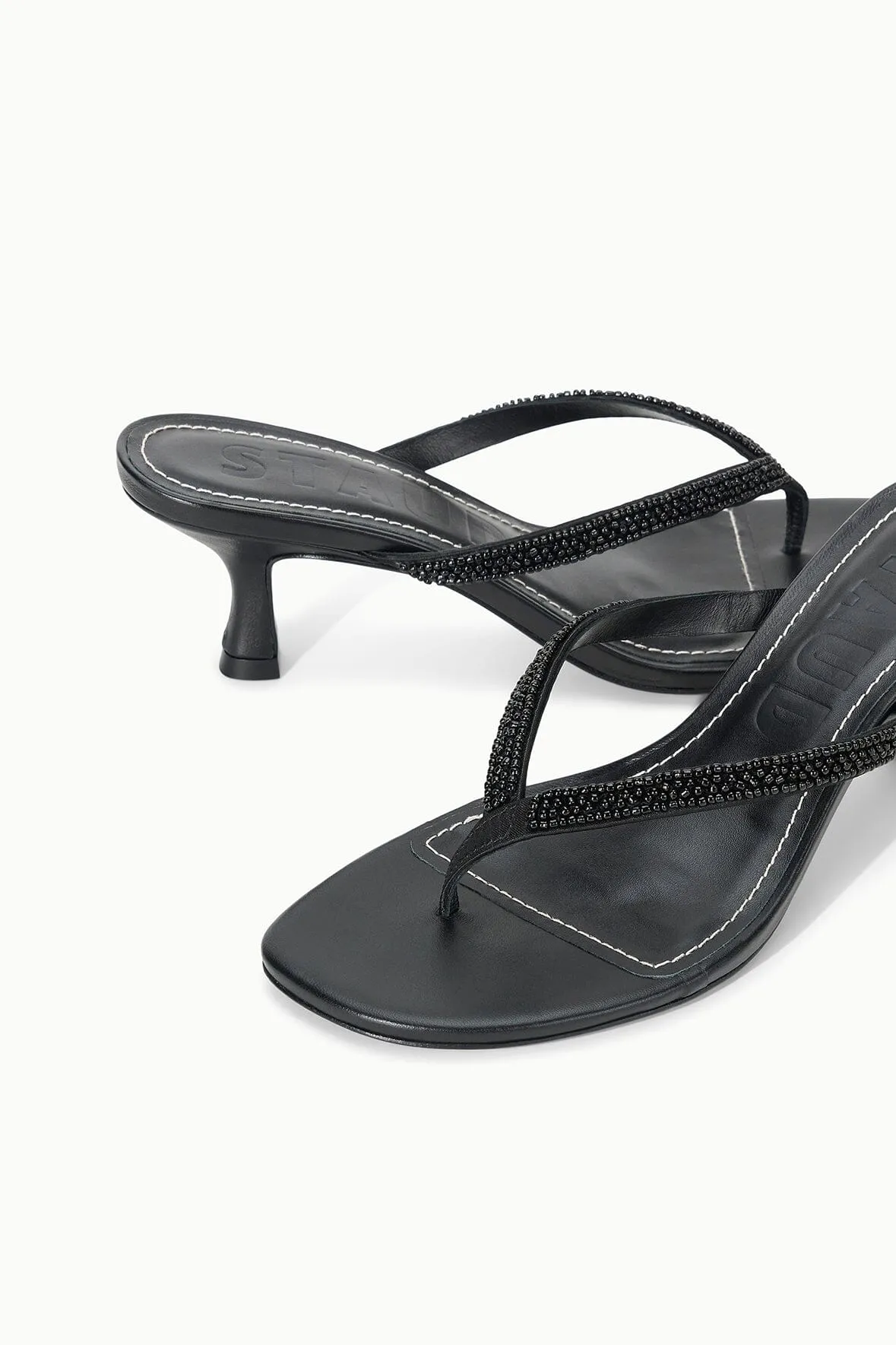 FREJA KITTEN HEEL | BLACK BEADED cultural fusion