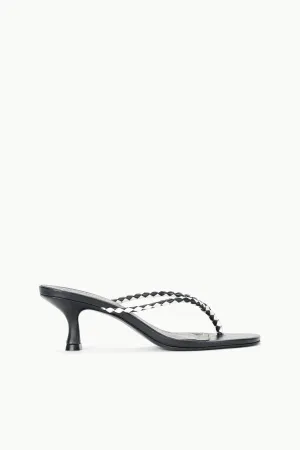 FREJA KITTEN HEEL | BLACK PAPER velvet feel
