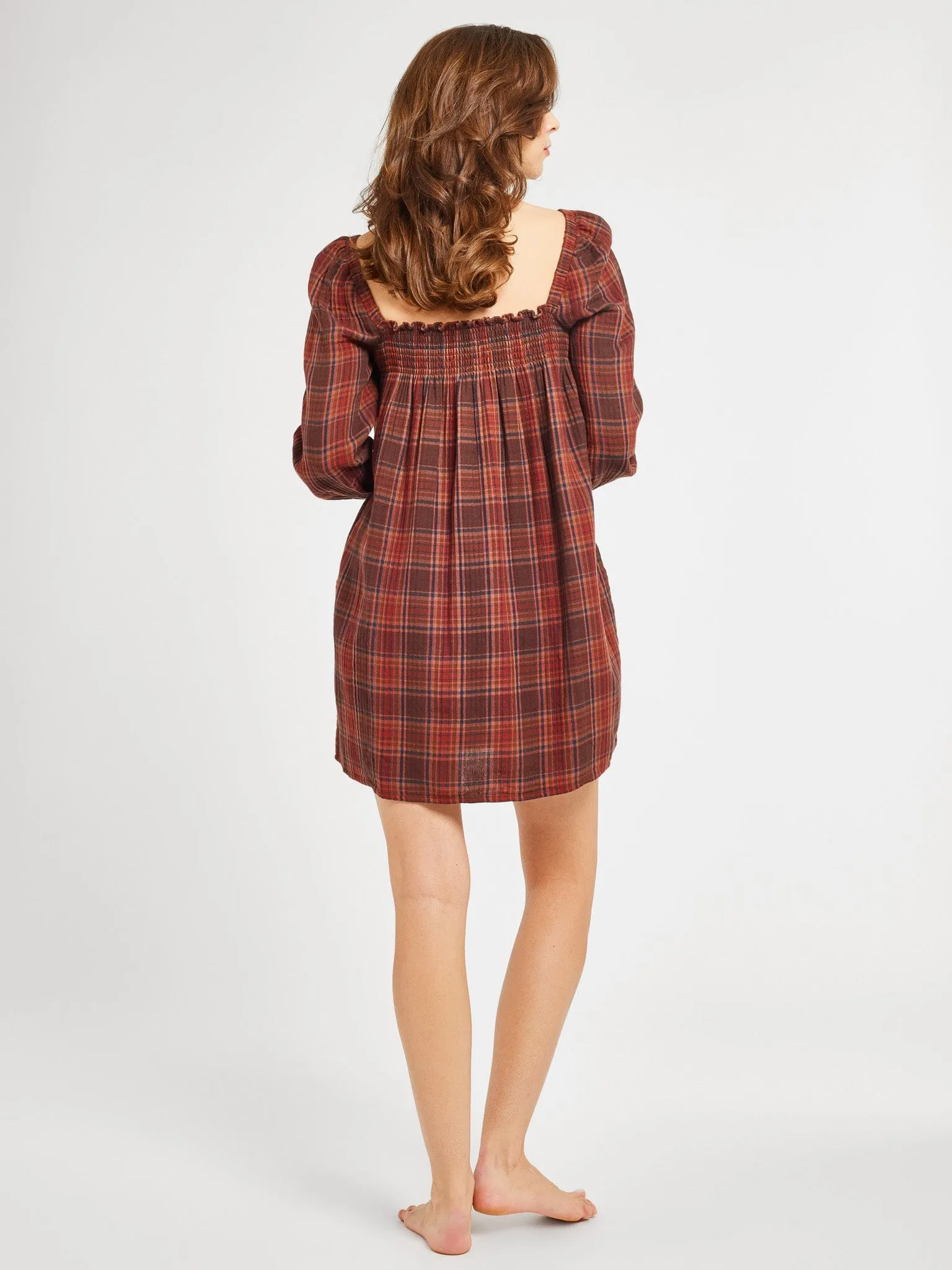 Gabriette Dress in Fireside Plaid timeless piece
