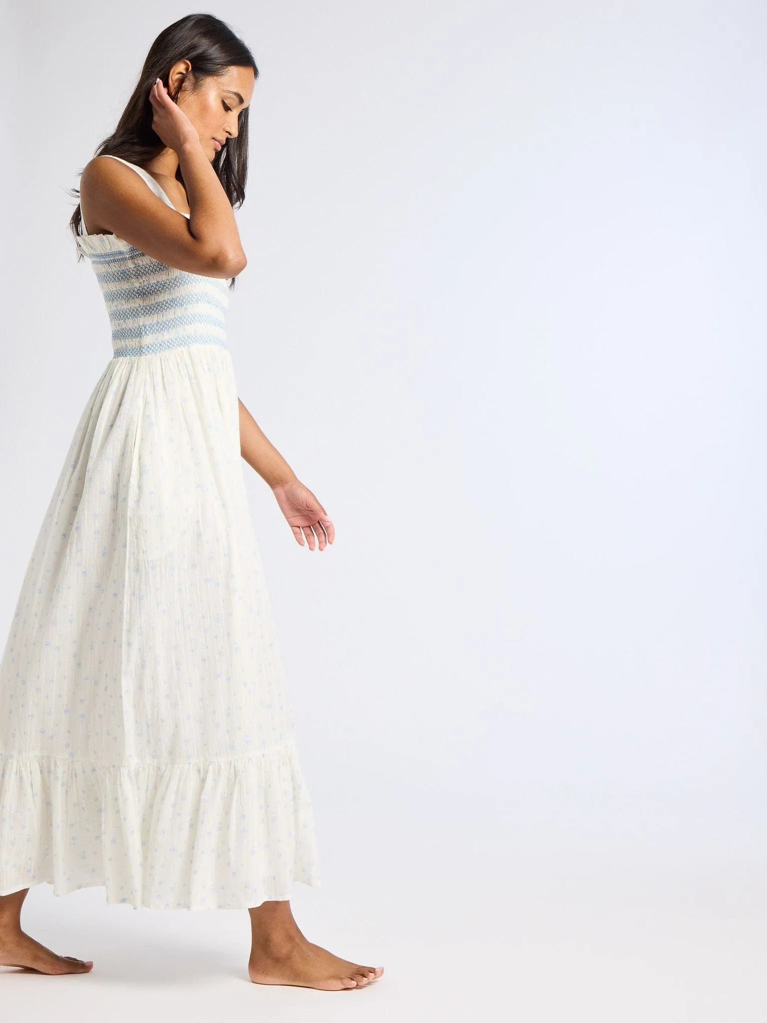 Garden Dress in Blue Flora modern edge