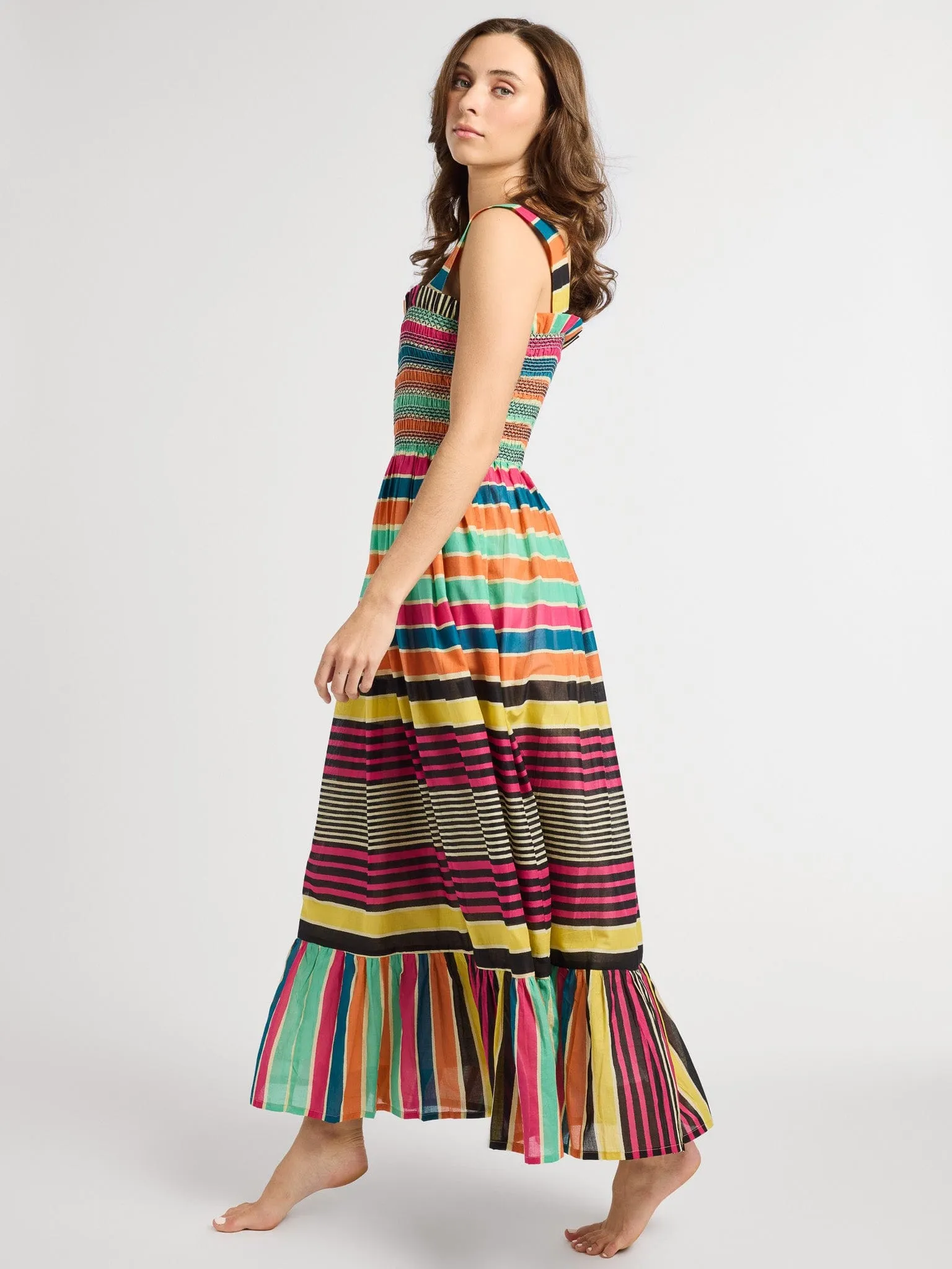 Garden Dress in Ibiza Stripe trendy wear
