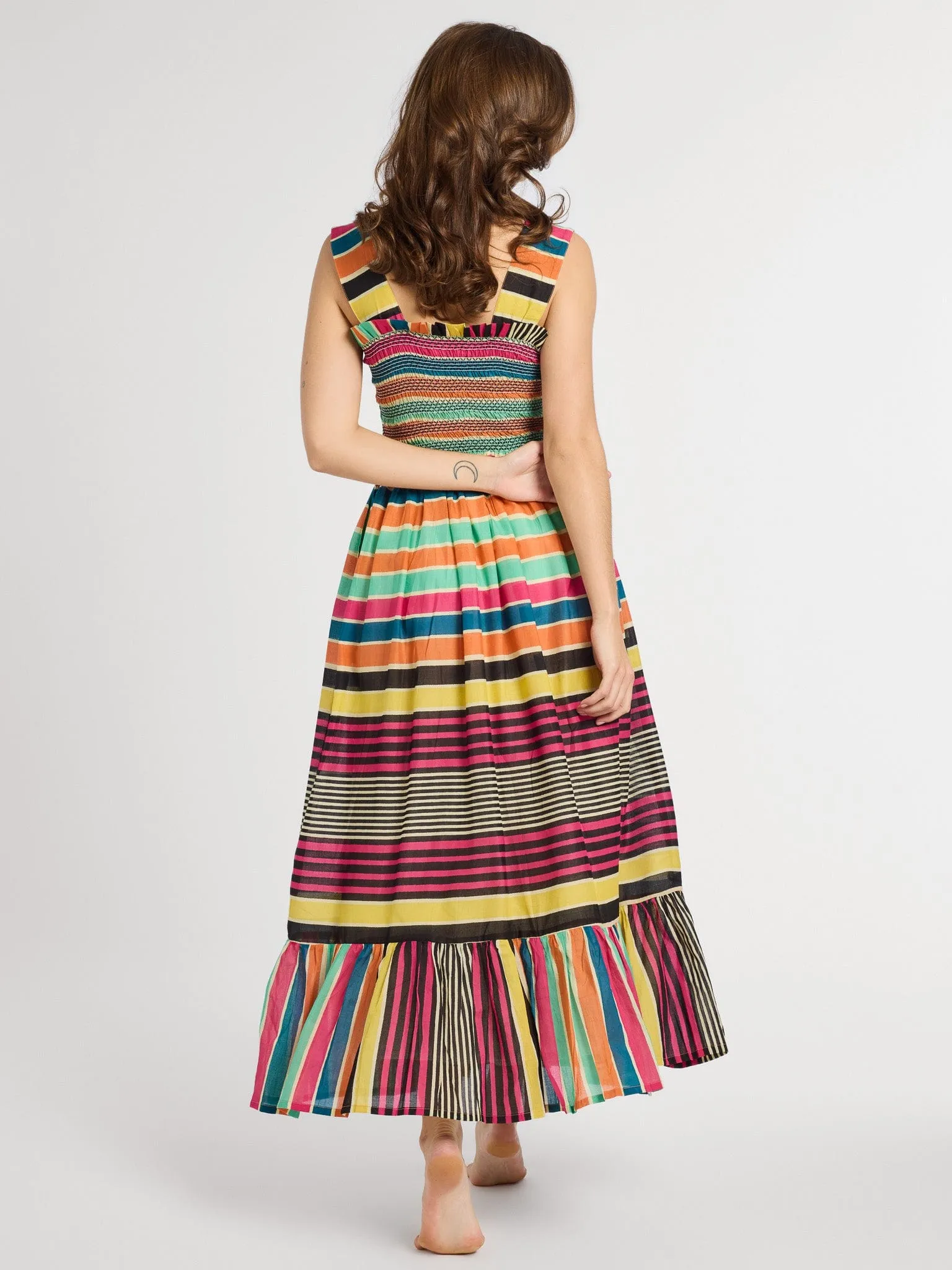 Garden Dress in Ibiza Stripe summer outfit