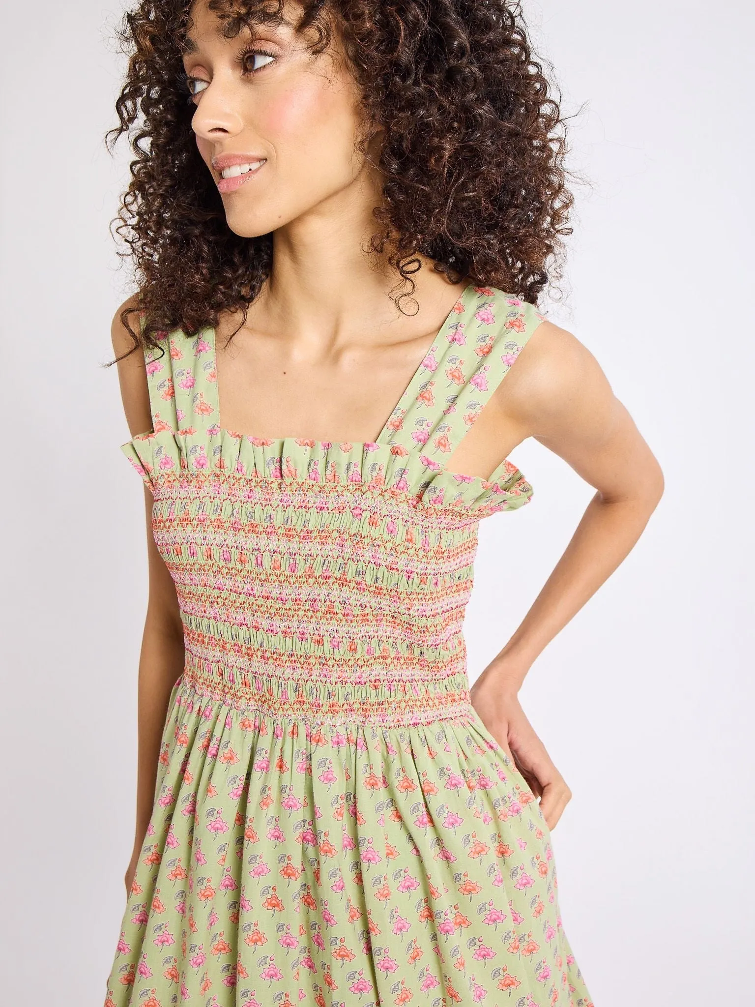 Garden Dress in Tulip Print warm weather