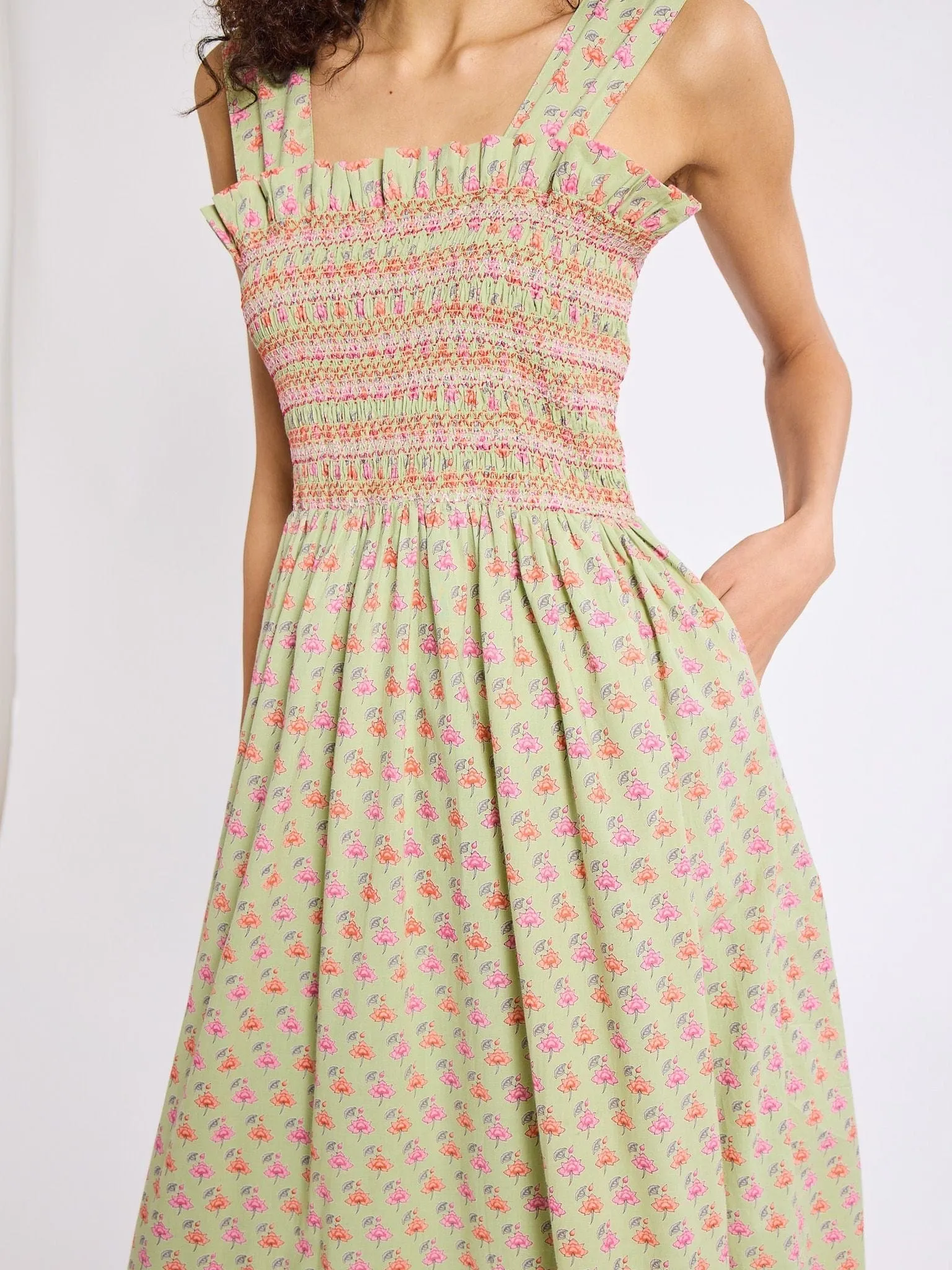 Garden Dress in Tulip Print serene glow