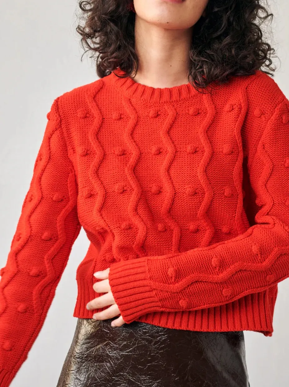 GiGi Bubble Sweater Red Outdoor Ease