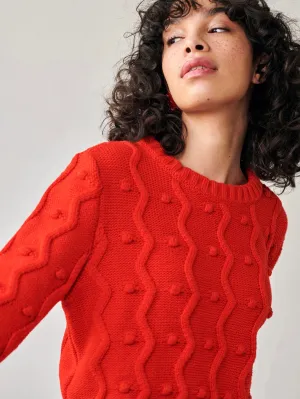 GiGi Bubble Sweater Red Modern Fit