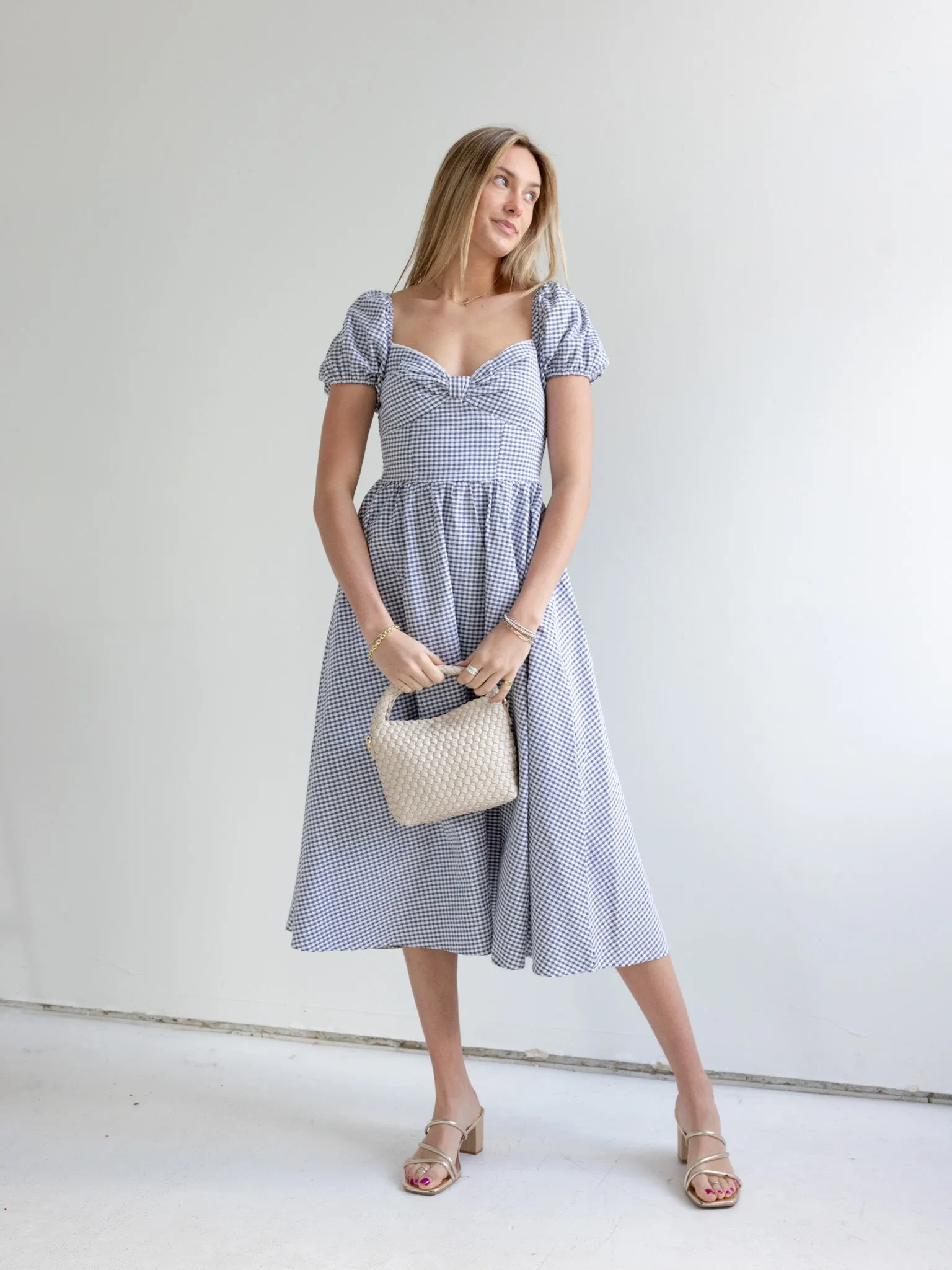Gingham Sweetheart Dress daytime glam