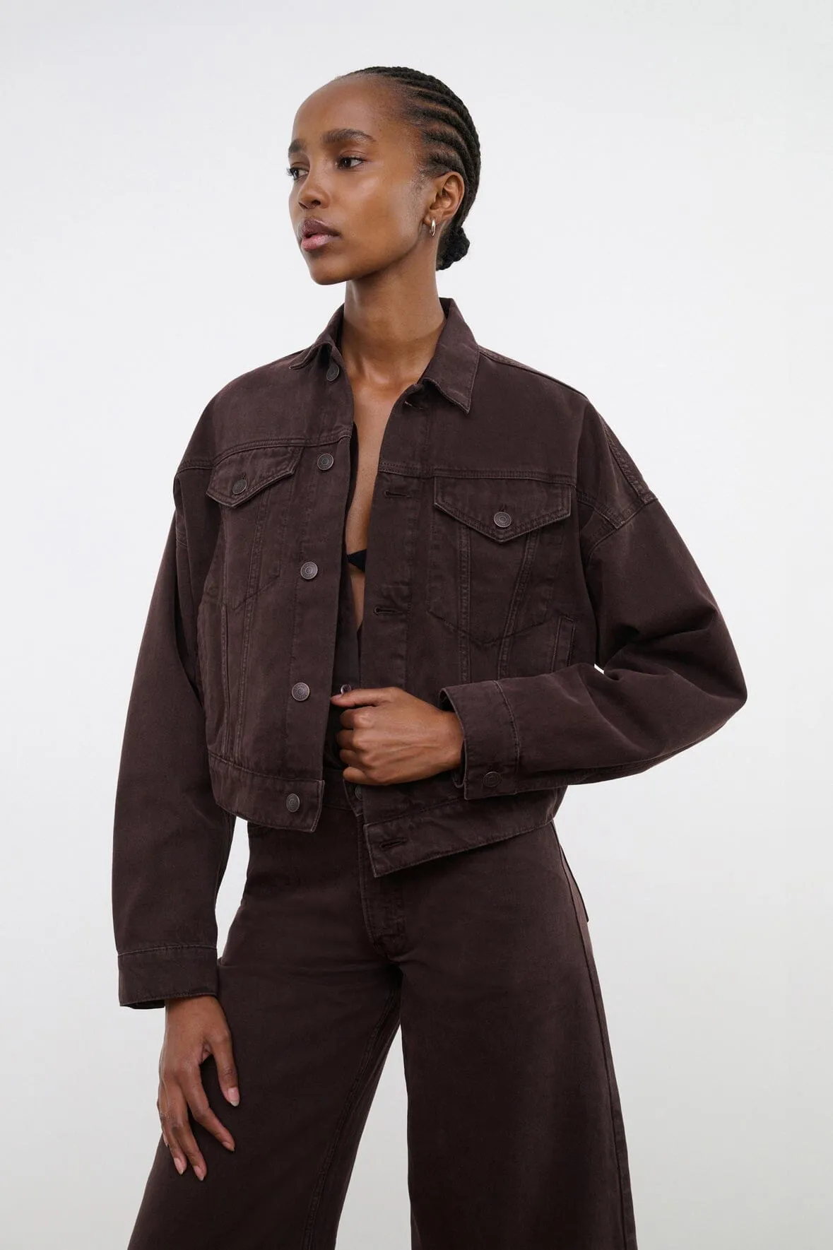 GLEN DENIM JACKET | EARTH calm gaze