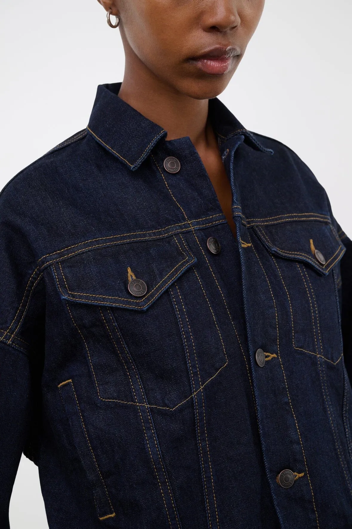 GLEN DENIM JACKET | INDIGO warm thick