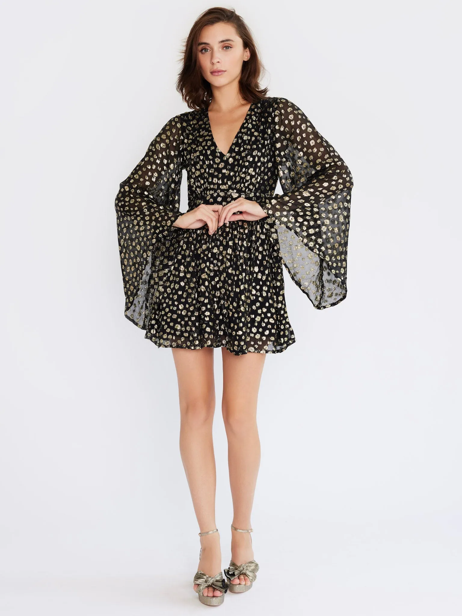 Goldie Dress in Gold Dust airy comfort