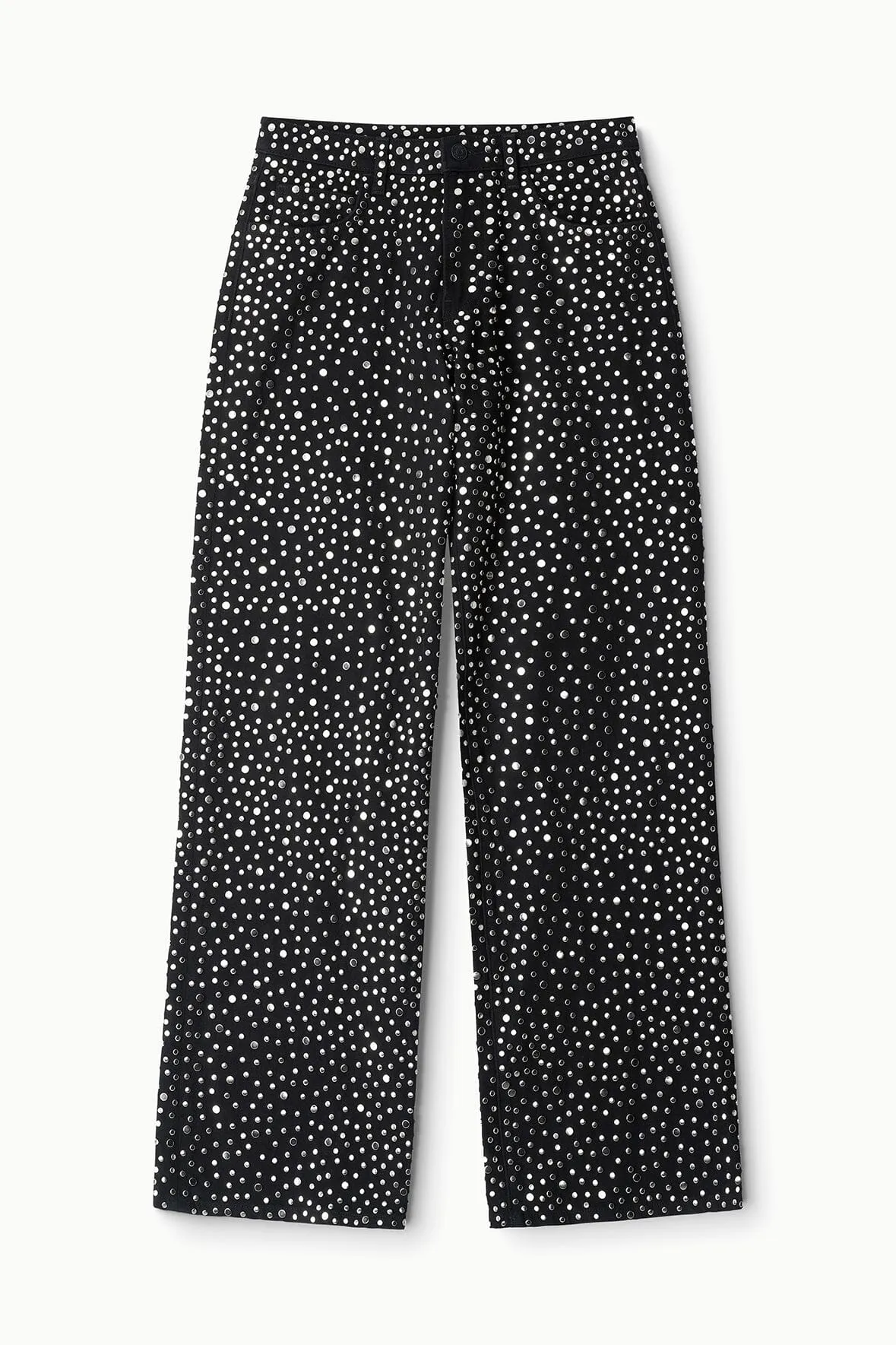 GUS STUDDED RELAXED JEAN | BLACK fashion element