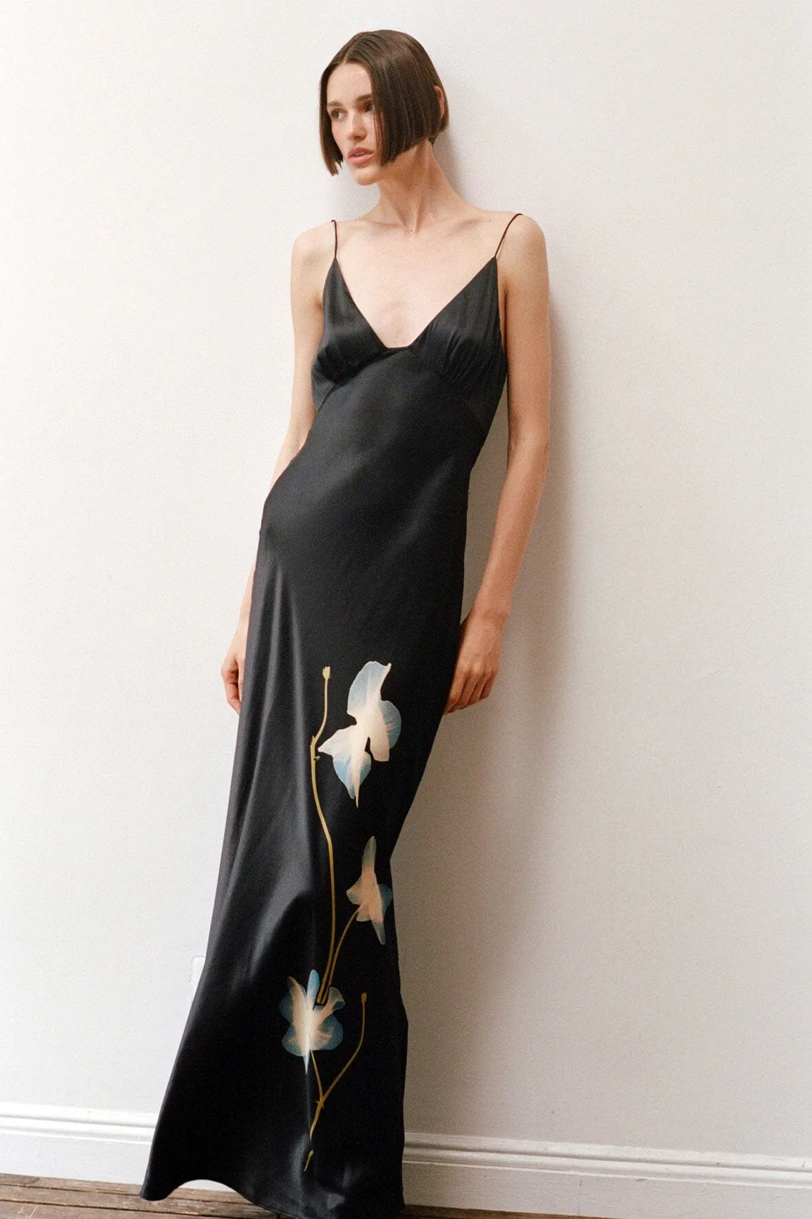 HANK SILK DRESS | BOTANICAL SHADOWS light elegance