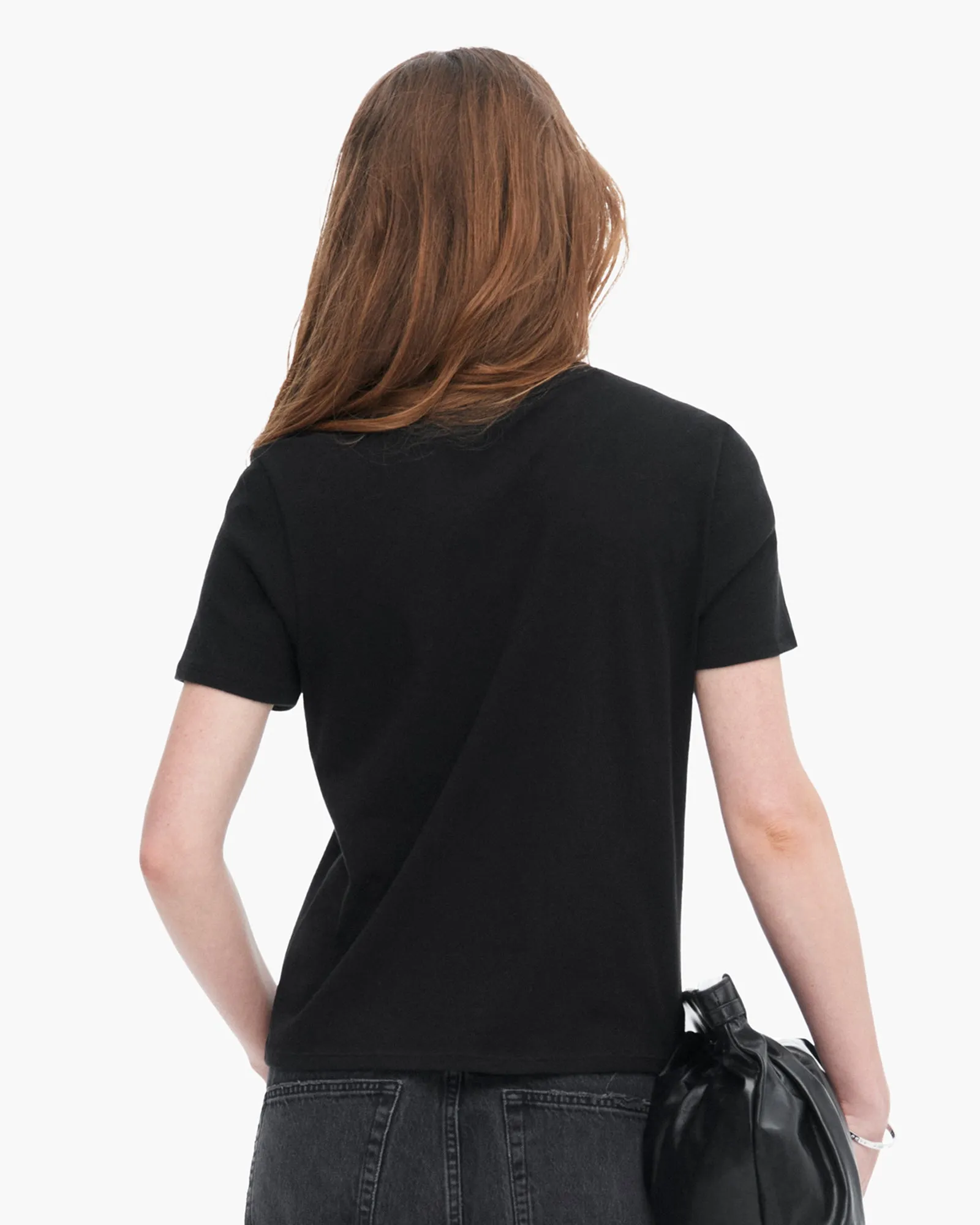 High Torsion Short Sleeve Crew Neck Tee - Black summer cool