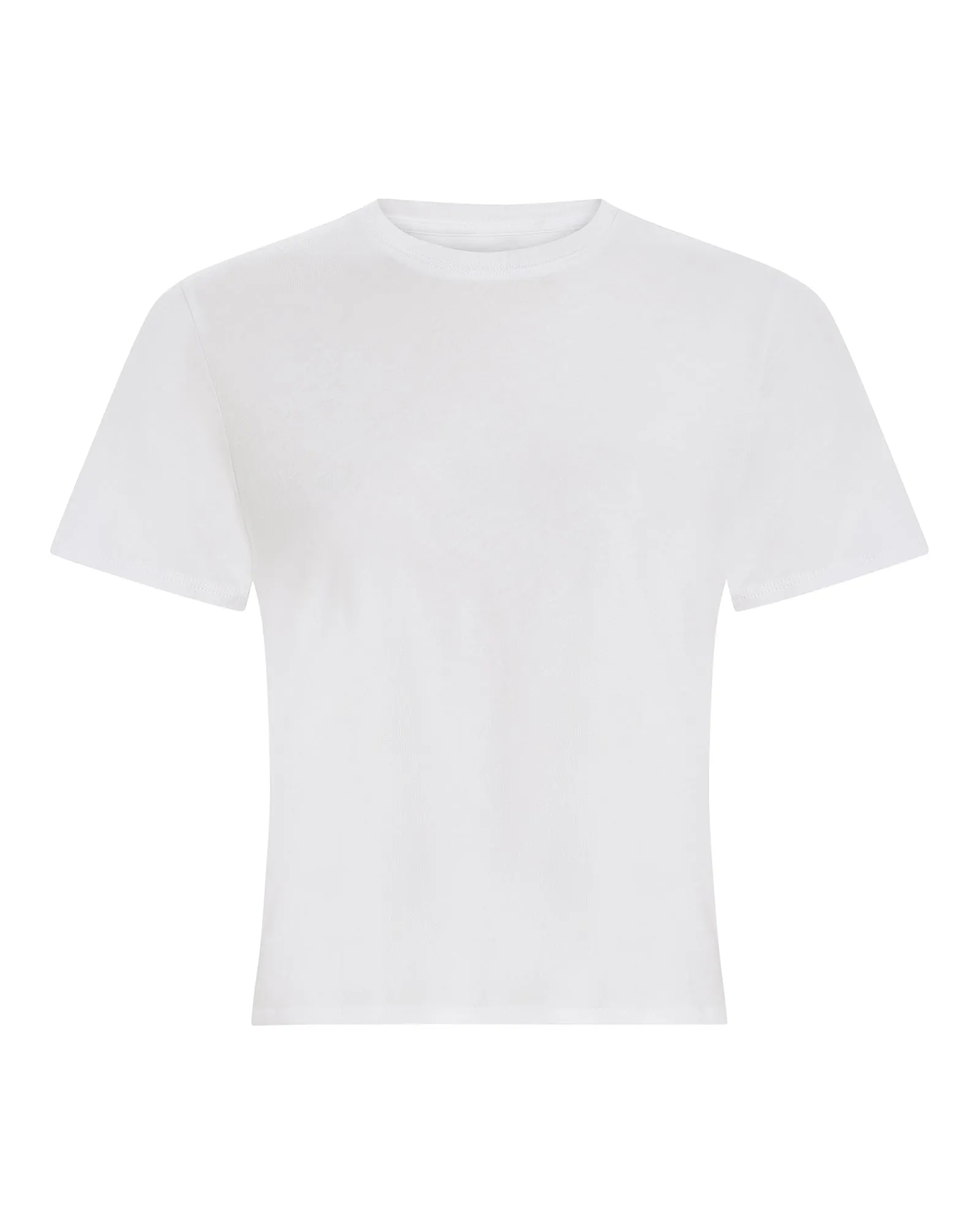 High Torsion Short Sleeve Crew Neck Tee - White cool tone