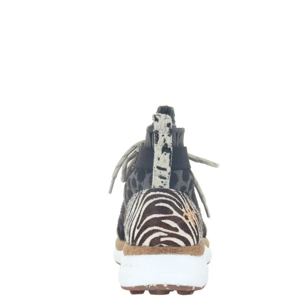 HYBRID in ANIMAL PRINT High Top Sneakers campus style