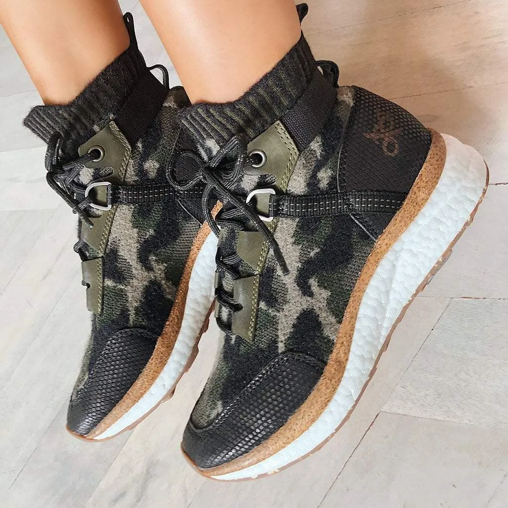 HYBRID in PINE High Top Sneakers comfort tough