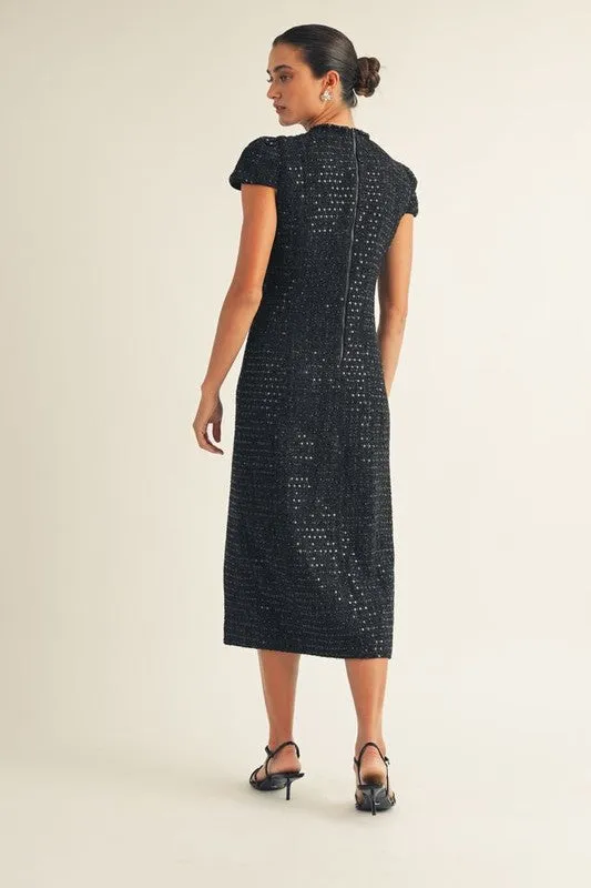Ines Tweed Dress minimalist feel