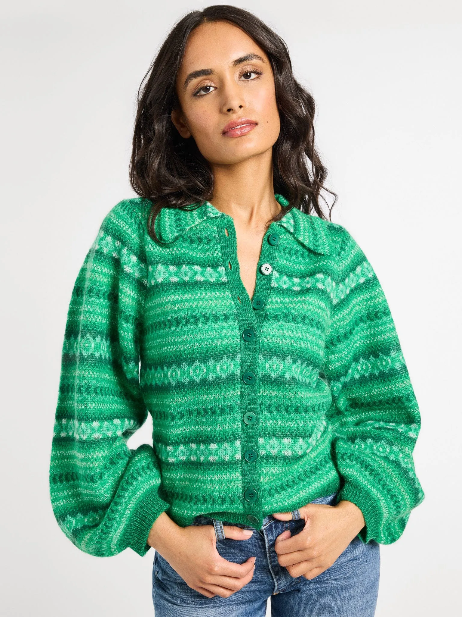 Irene Cardigan in Kelly Fairisle City Walks