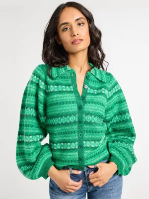Irene Cardigan in Kelly Fairisle City Walks