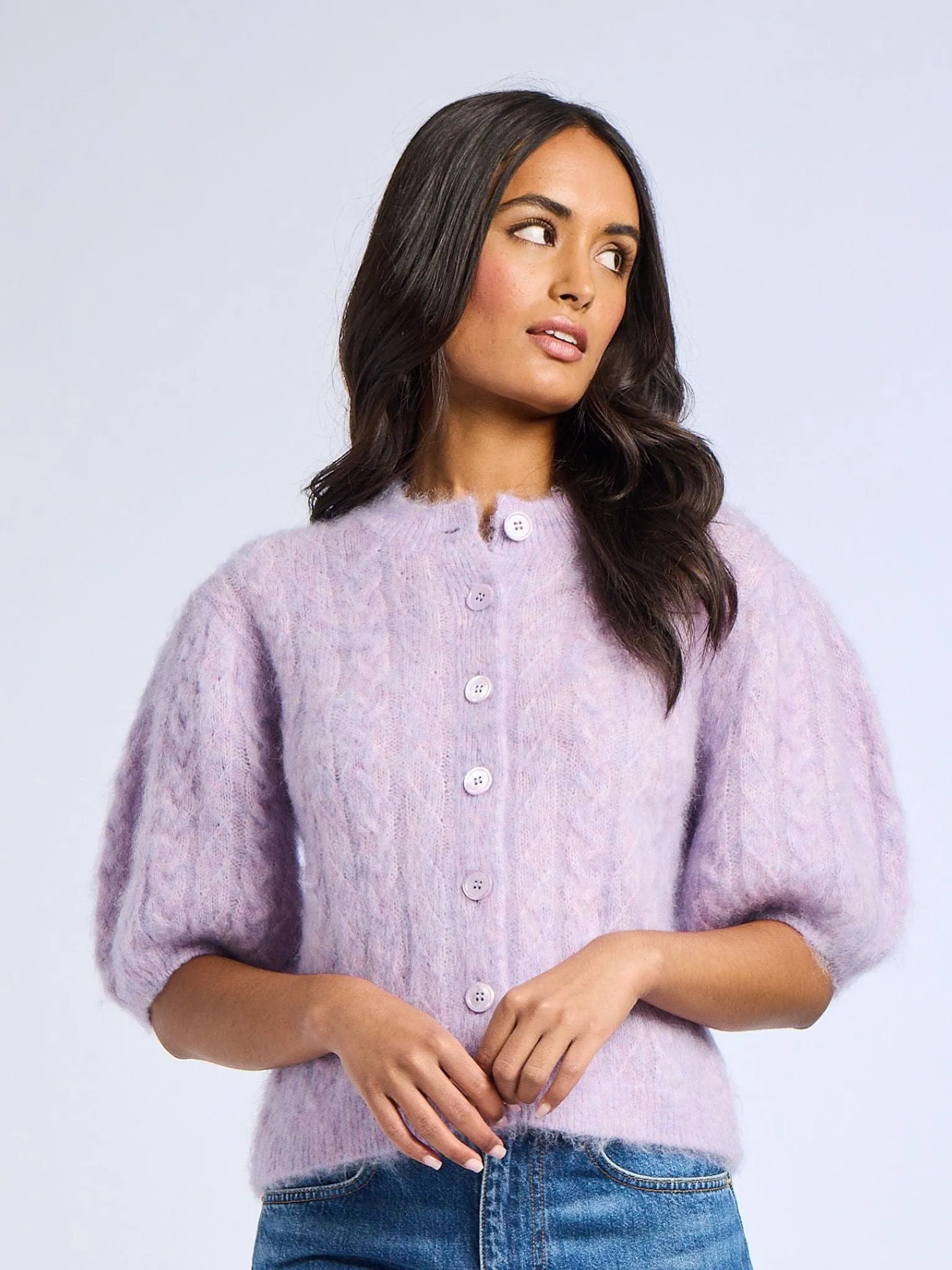 Isa Cardigan in Lilac Fashion Ease