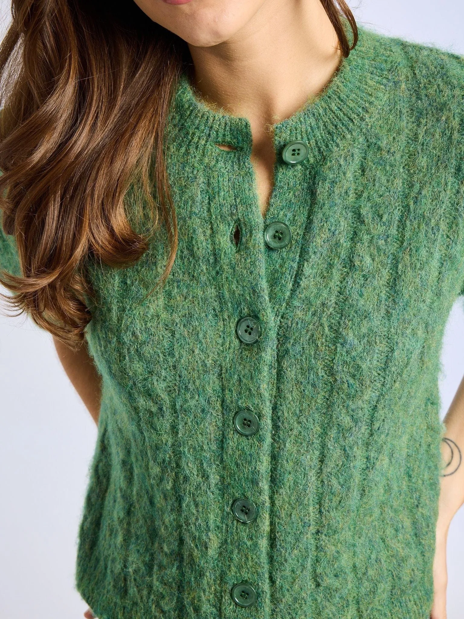 Isa Cardigan in Pine Snuggle Time