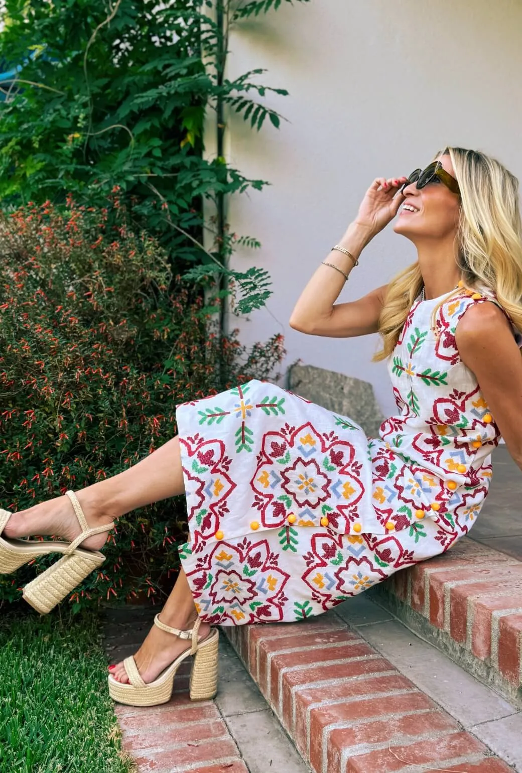 Jackie Dress Tea Length - Cross Stitch airy comfort