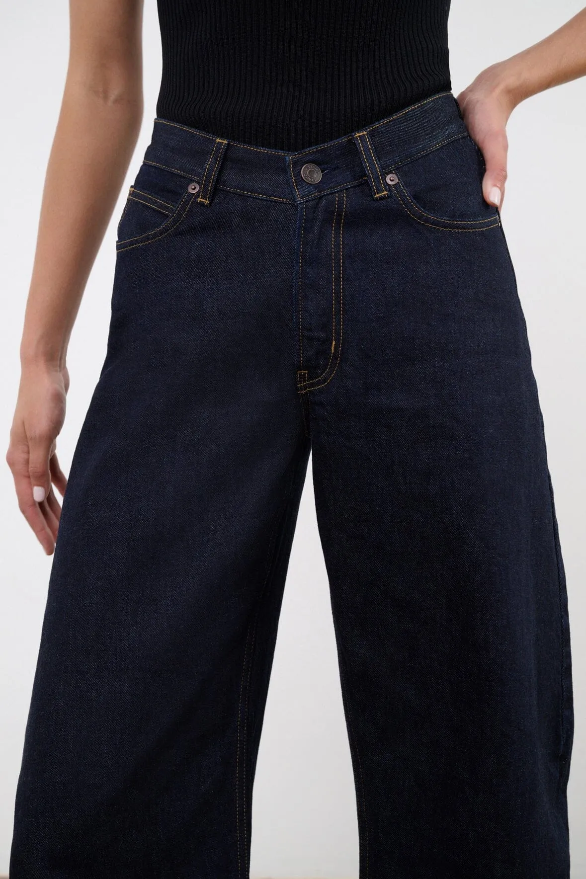 JACKSON BARREL JEAN | INDIGO high waist