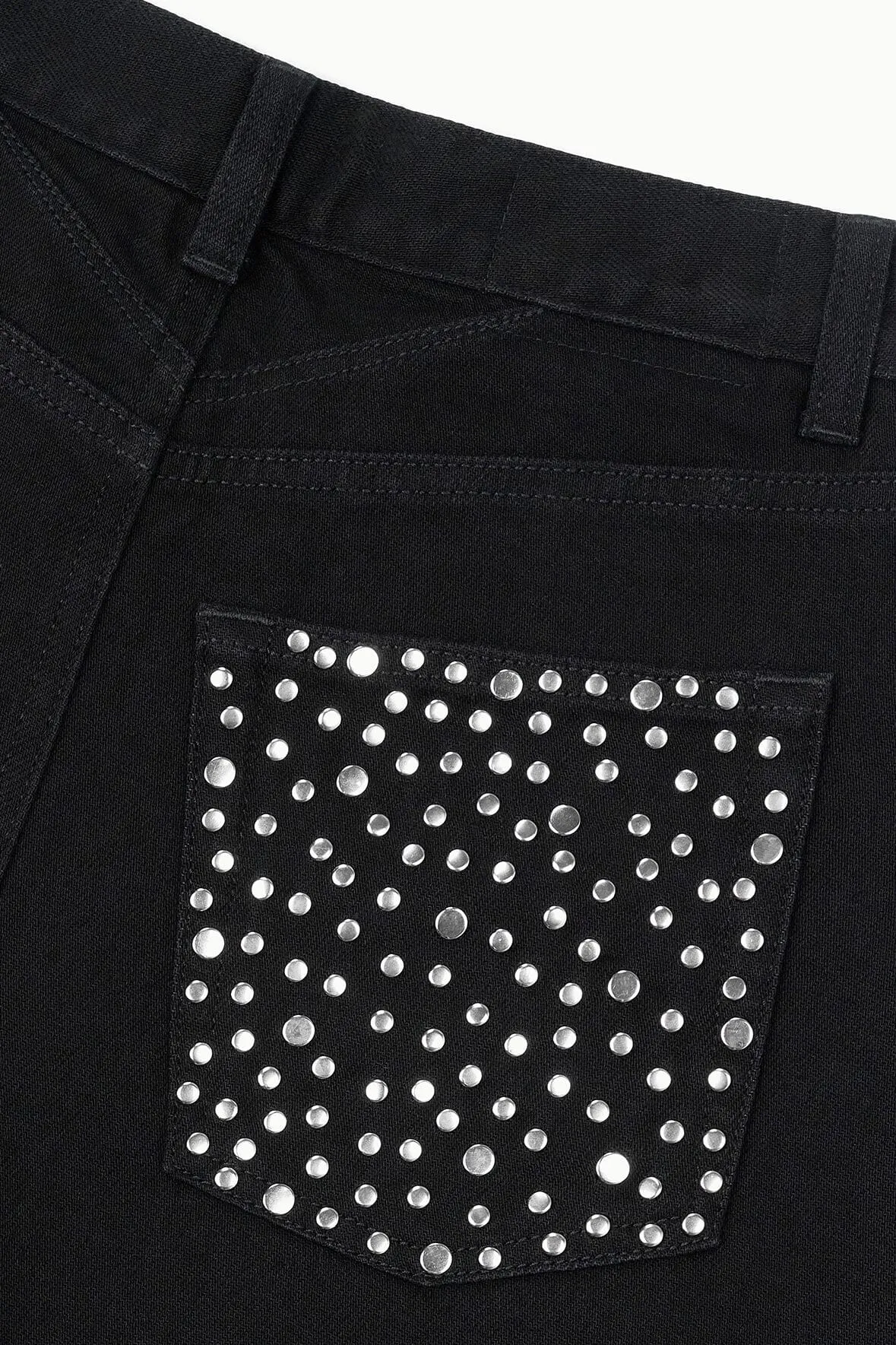 JACKSON STUDDED BARREL JEAN | BLACK urban trend