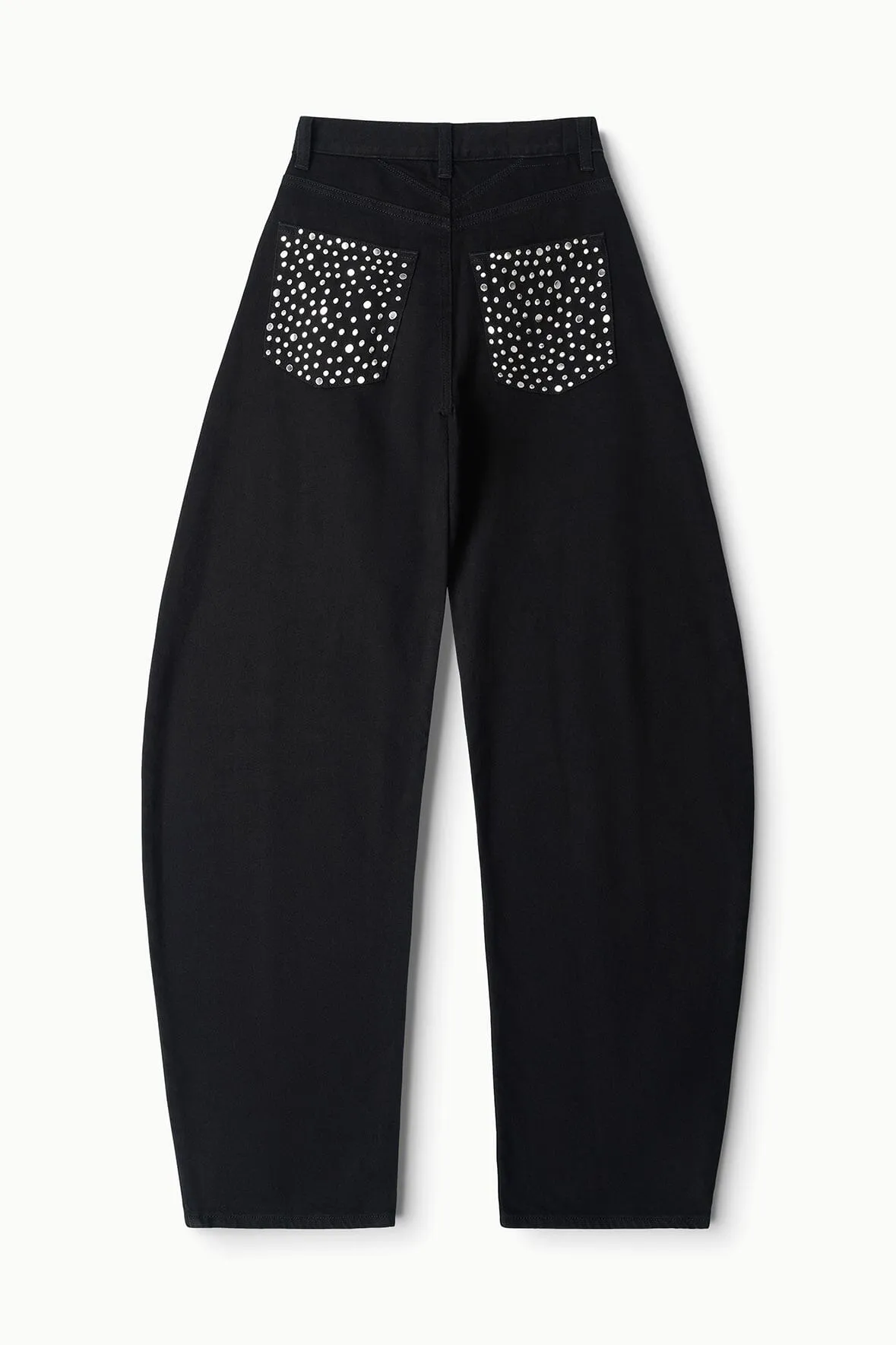 JACKSON STUDDED BARREL JEAN | BLACK daily wear
