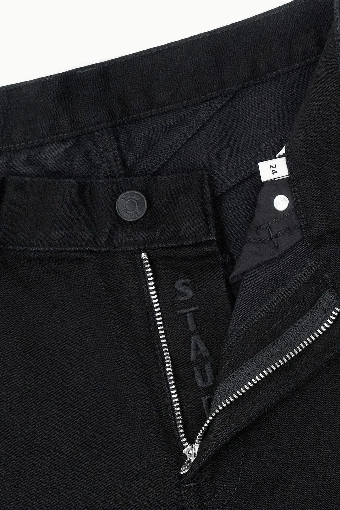 JACKSON STUDDED BARREL JEAN | BLACK warm design