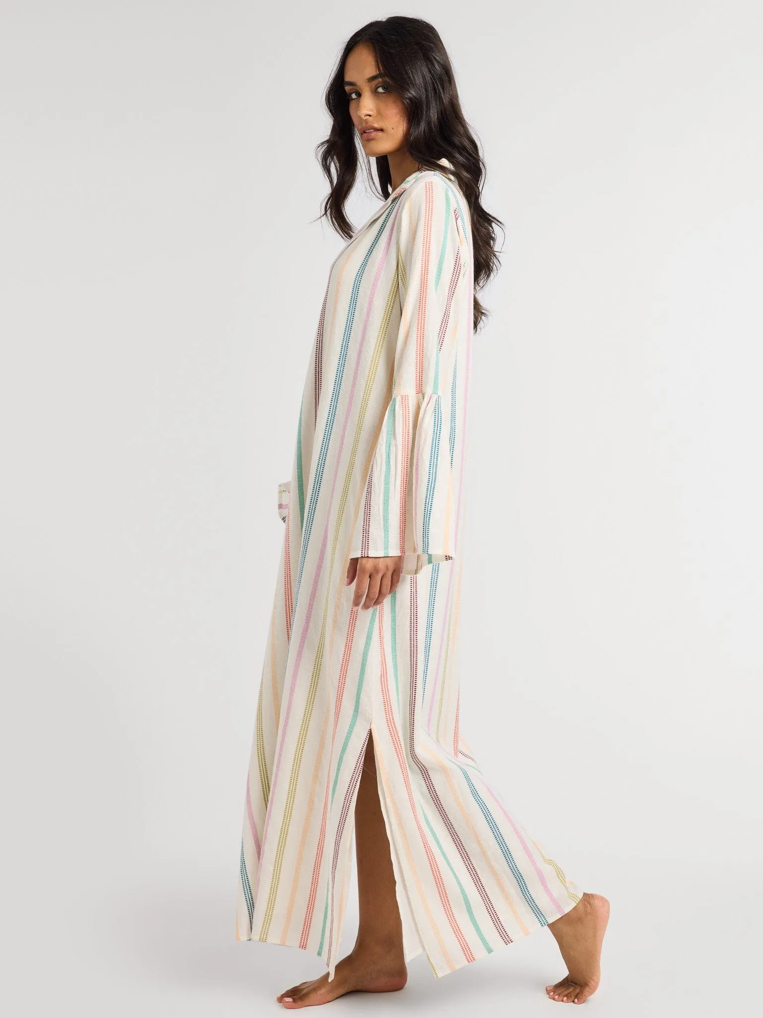 Jacqueline Dress in Mallorca Stripe lifestyle look