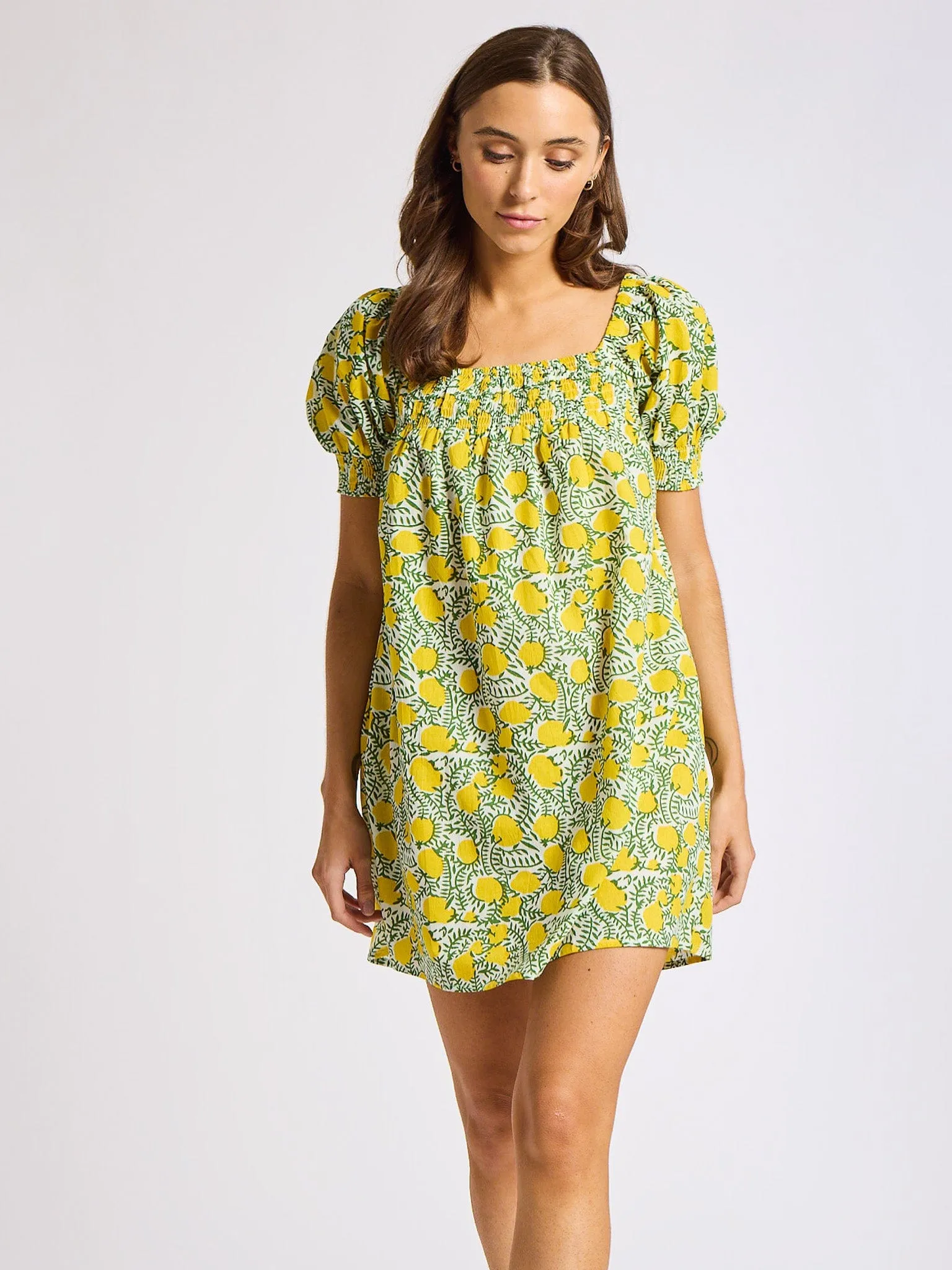 Jane Dress in Lemons mood wear