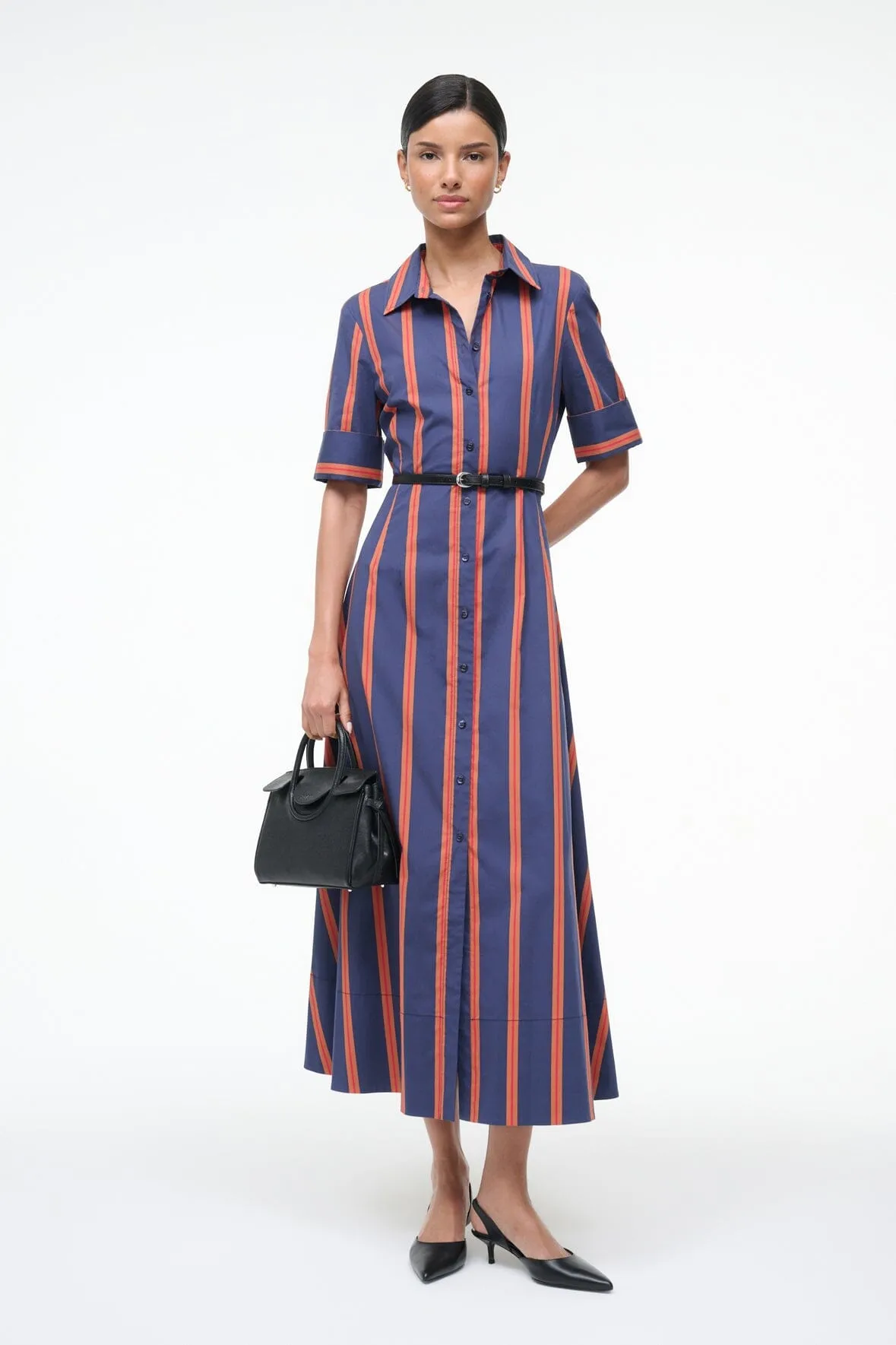 JOAN DRESS | RAILROAD STRIPE light wrap