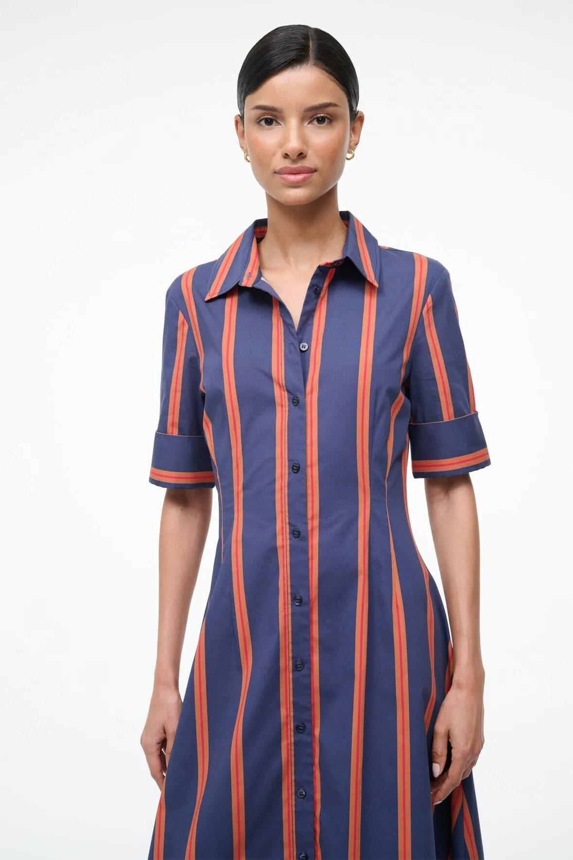 JOAN DRESS | RAILROAD STRIPE chic wear