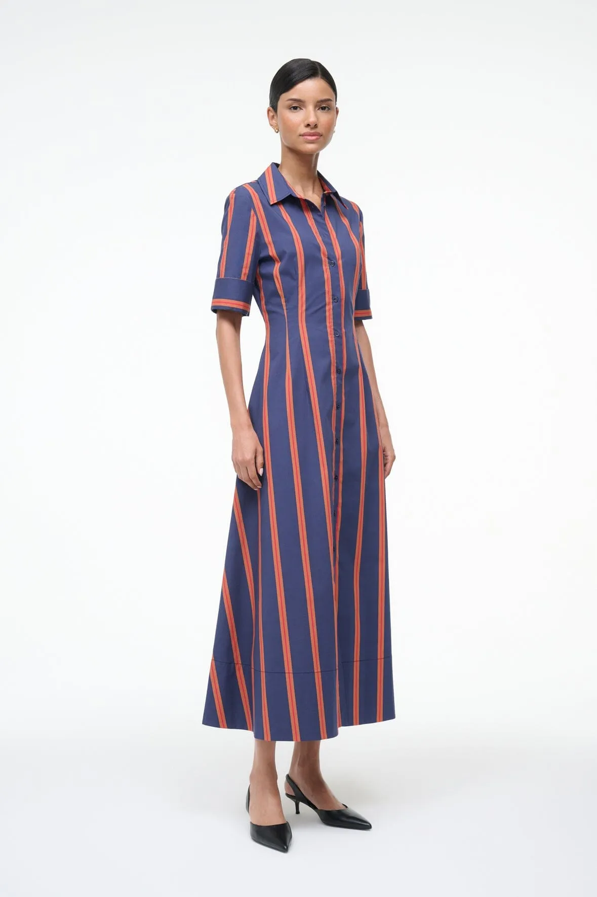 JOAN DRESS | RAILROAD STRIPE girls trip
