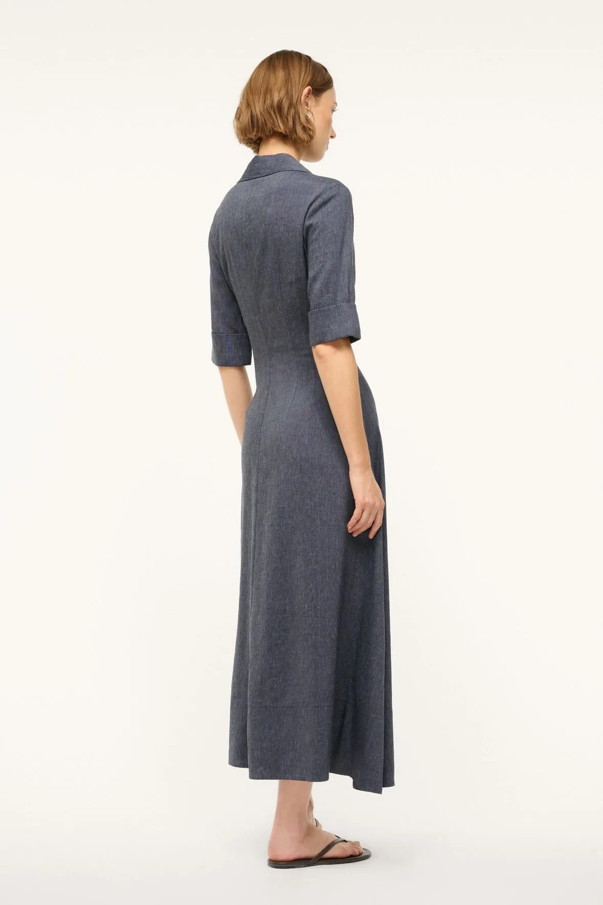 JOAN LINEN DRESS | CHAMBRAY luxury ease
