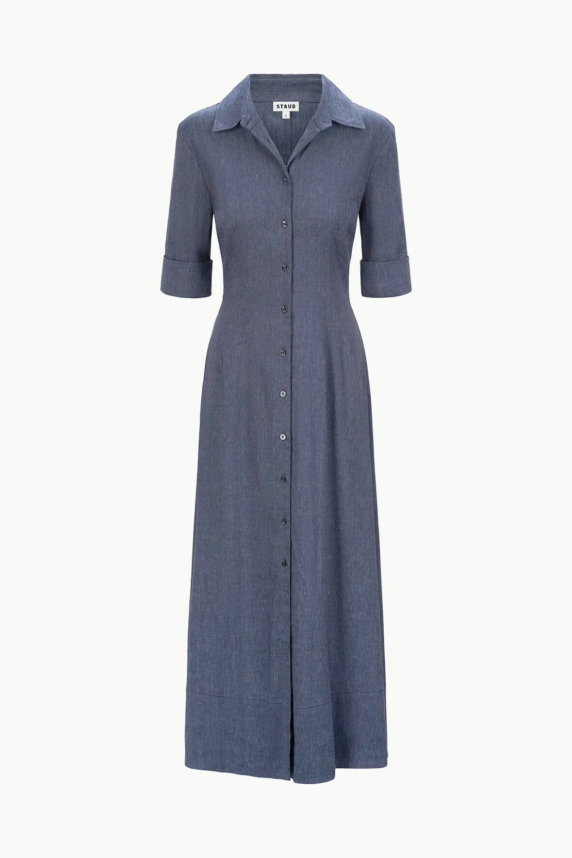 JOAN LINEN DRESS | CHAMBRAY graceful touch