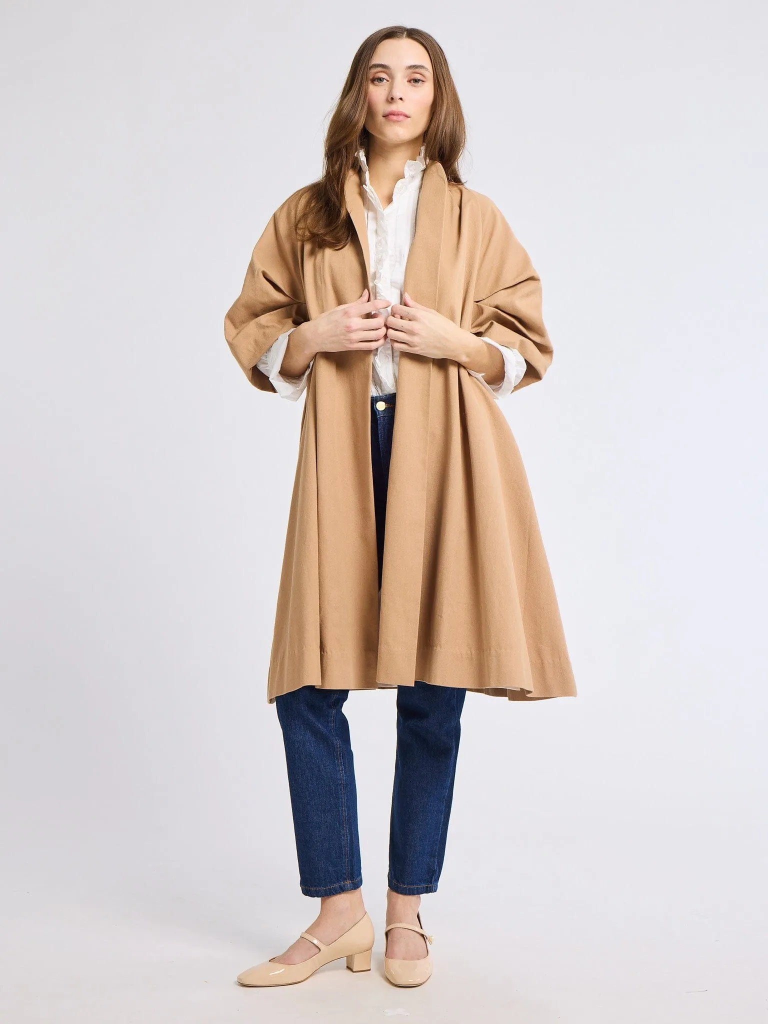Josephine Coat in Almond mind walk