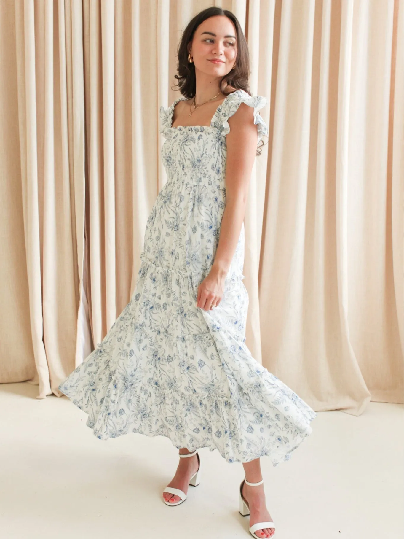 Josie Tiered Midi Dress weekend chill