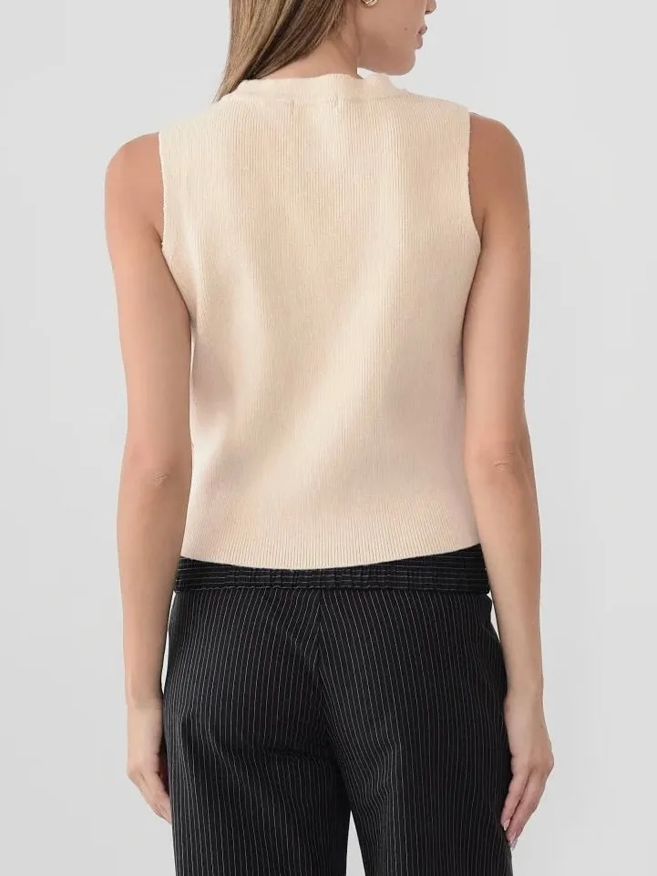Julia Button Vest Fall Layers