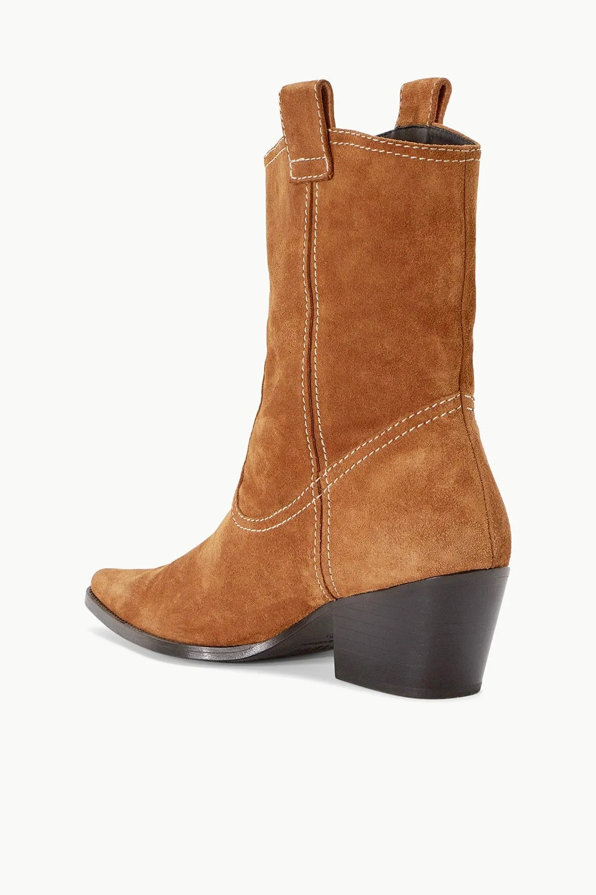 JUNE BOOT | TAN SUEDE Shield design