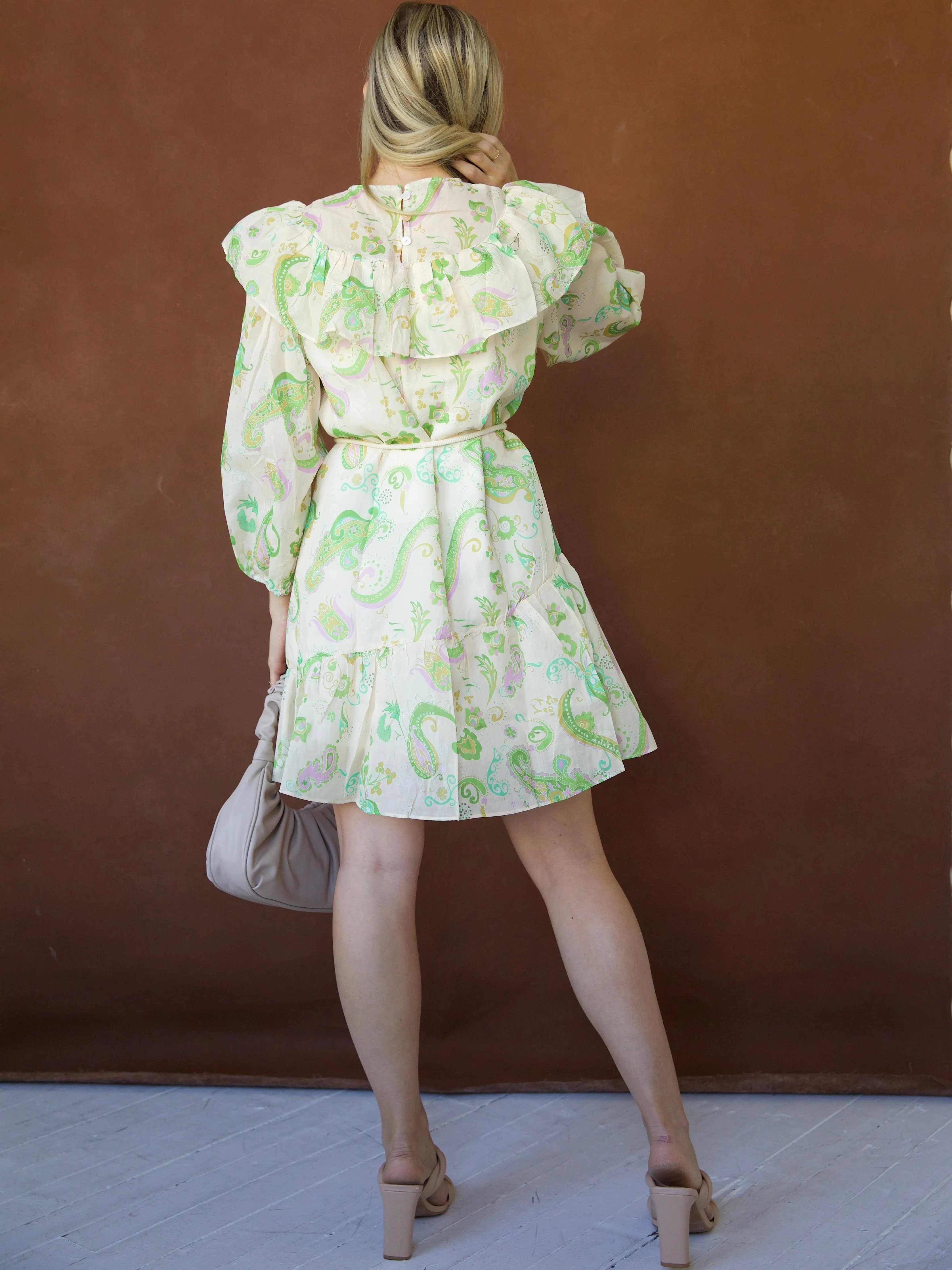 Kaia Ruffle Dress muted glam